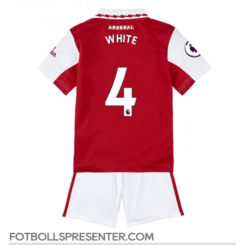 Arsenal Benjamin White #4 Hemmatröja Barn 2022-23 Kortärmad (+ korta byxor)